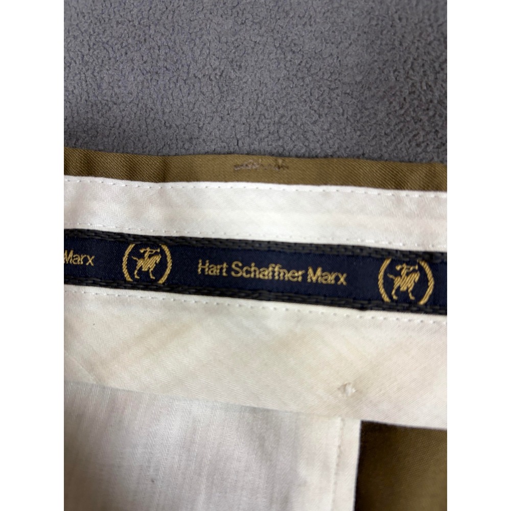 Hart Schaffner Marx Dress Pants Mens 34 Brown Pleated USA Made - Picture 6 of 8